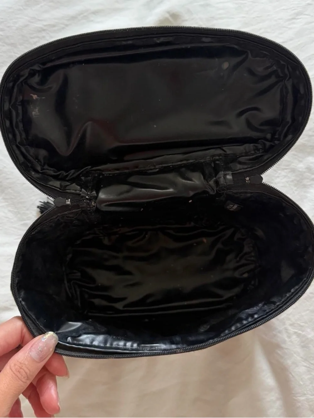 vintage whimsical cosmetics / makeup bag